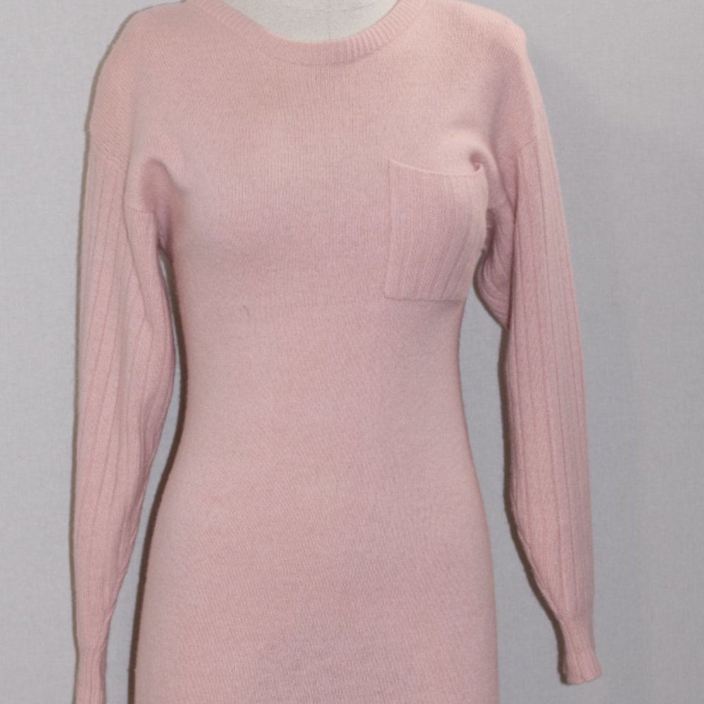 Pastle Pink Wool Dress Pink Wool Dress - Picture 2 of 7